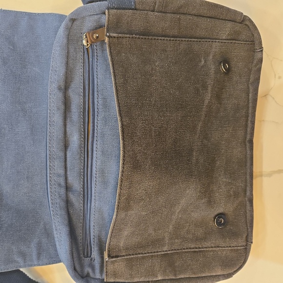 Siddhartha Canvas Festival Messenger Crossbody Bag Blue Gray - Picture 9 of 10